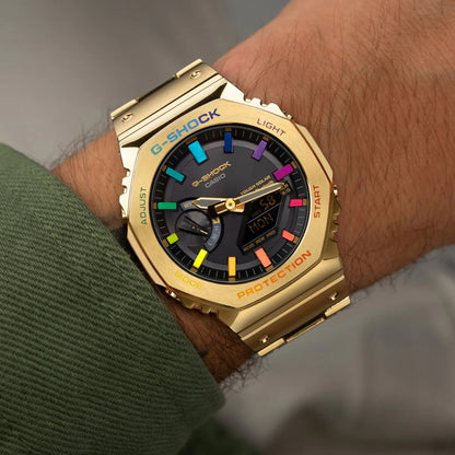 G-SHOCK CASIOAK YELLOW GOLD RAINBOW