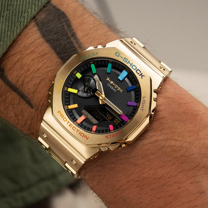 G-SHOCK CASIOAK YELLOW GOLD RAINBOW