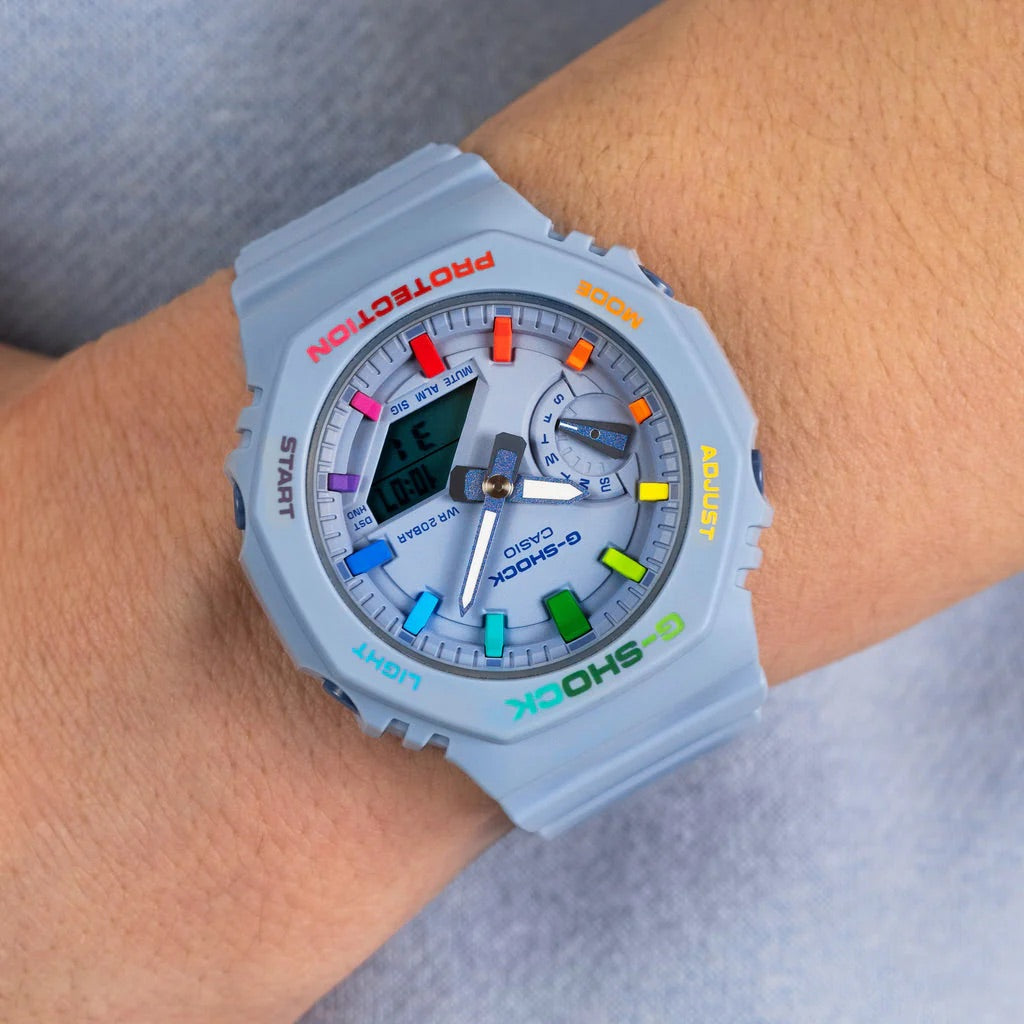 G-SHOCK CASIOAK MINI LAVENDER RAINBOW