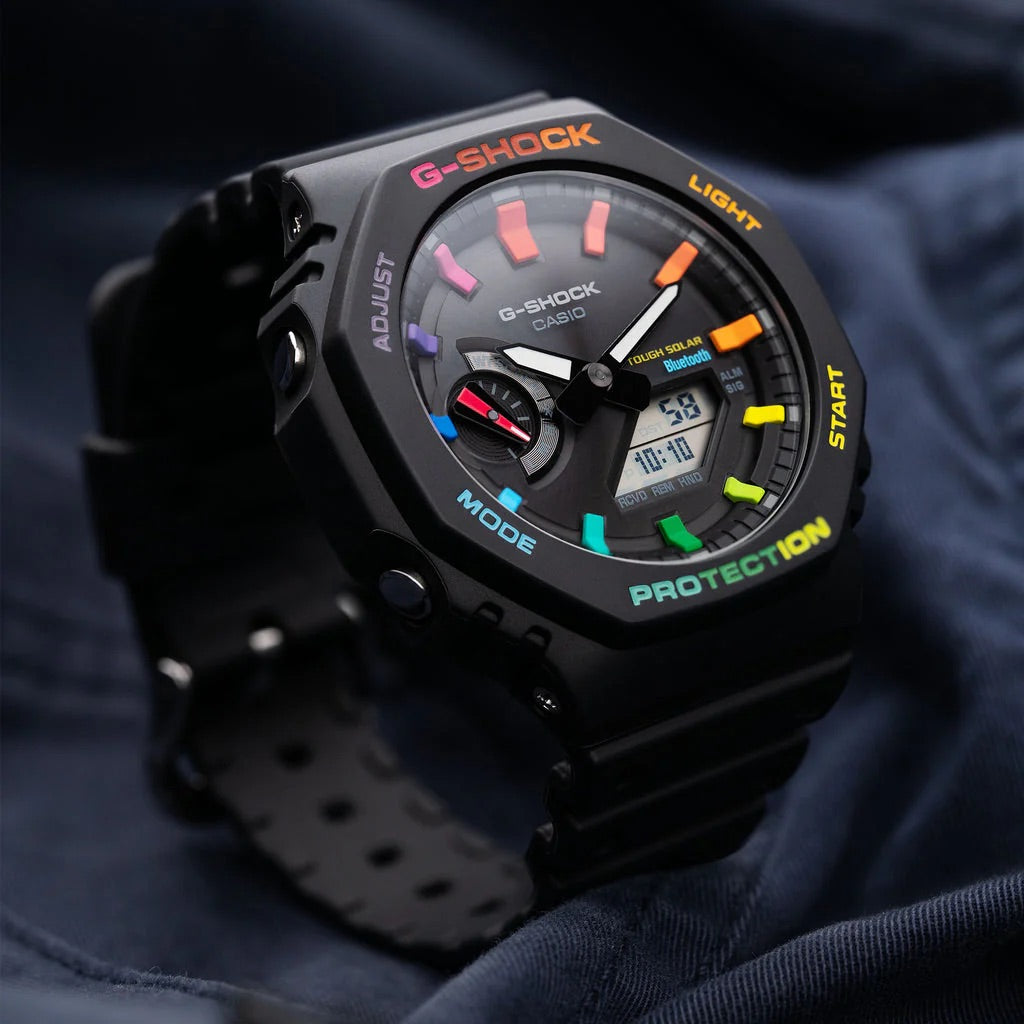 G-SHOCK CASIOAK BLACK RAINBOW