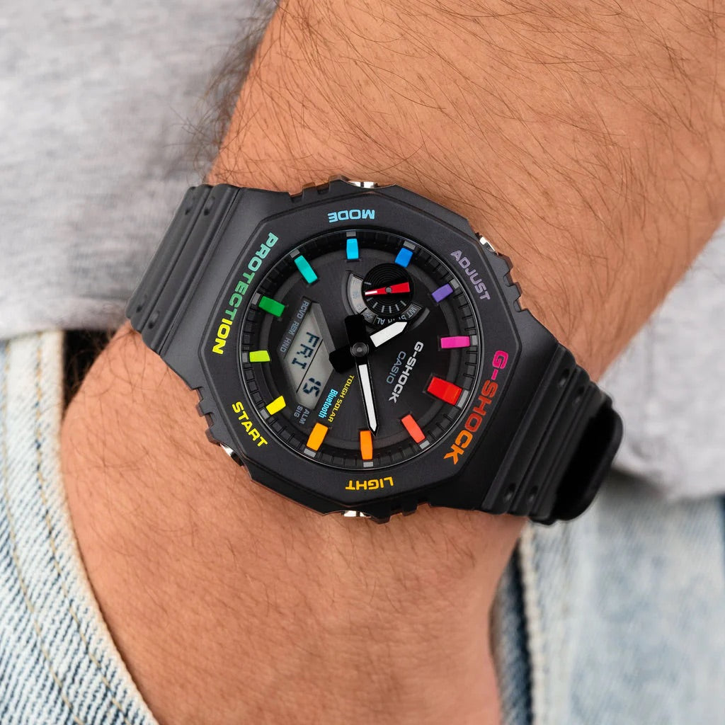 G-SHOCK CASIOAK BLACK RAINBOW