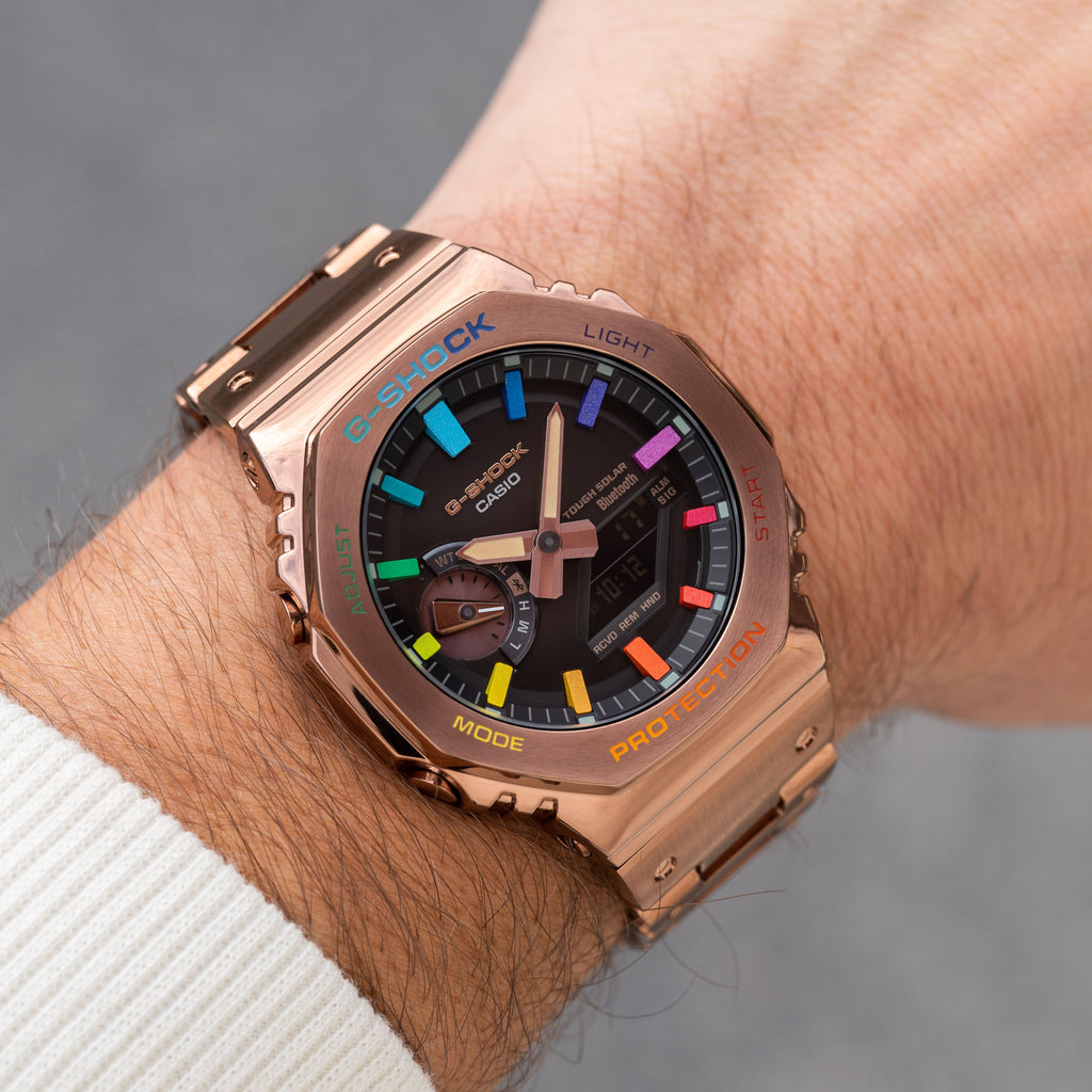 G-SHOCK CASIOAK ROSE GOLD RAINBOW