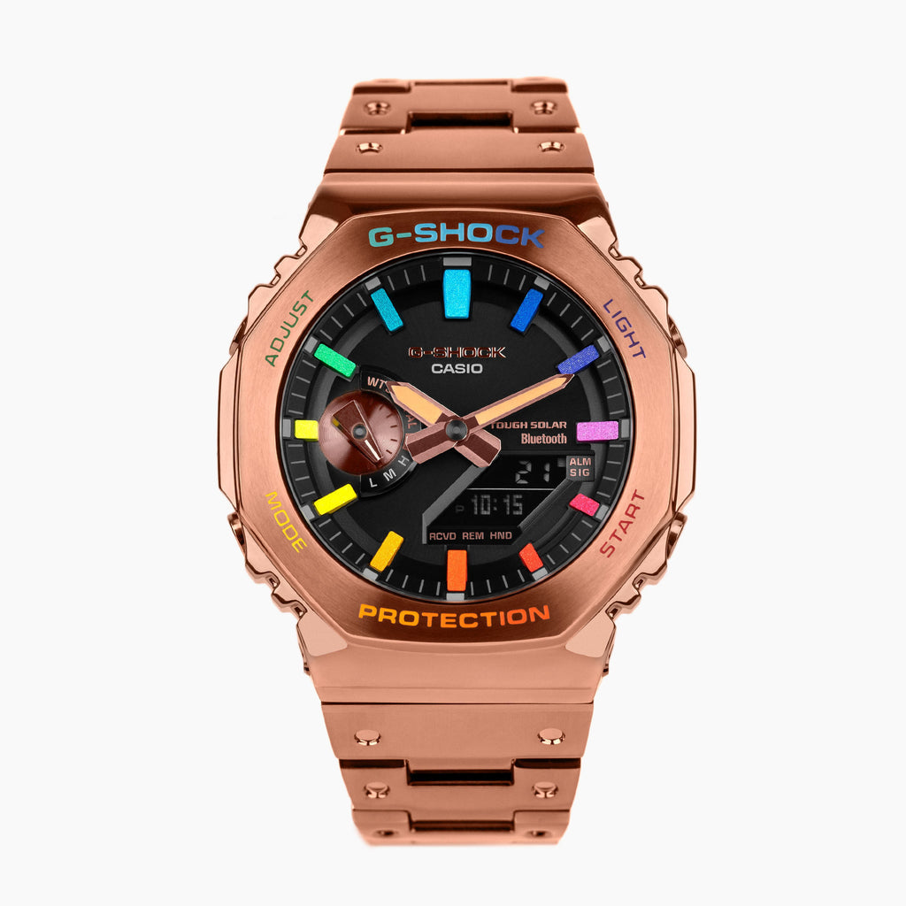 G-SHOCK CASIOAK ROSE GOLD RAINBOW